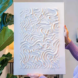 Abstract textured wall art DIY