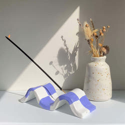 Handcrafted incense holder using pottery kit