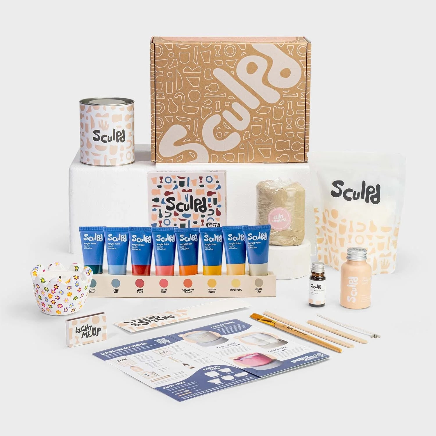 Original Packaging Candle Making Kit for One with Earth Tones