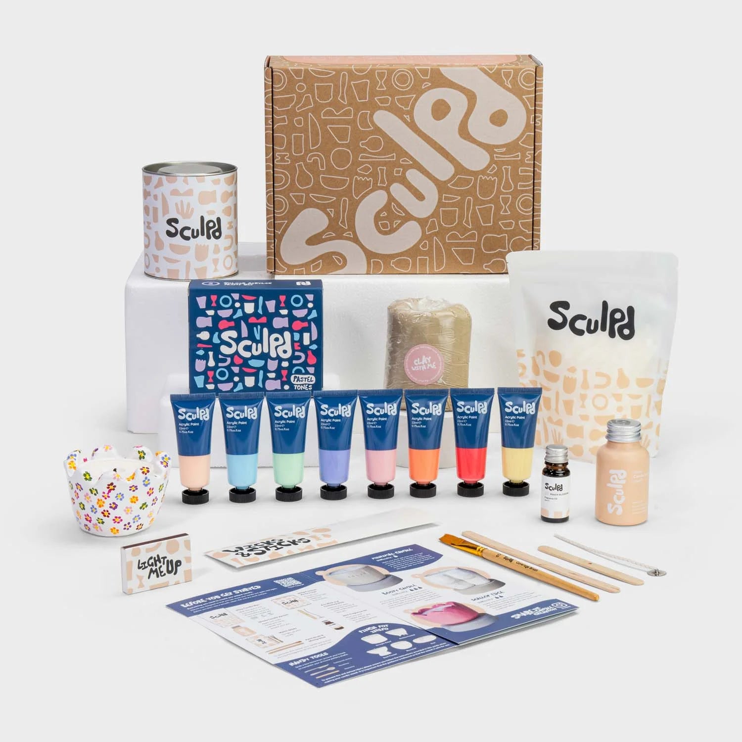 Original Packaging Candle Making Kit for one with Pastel Tones