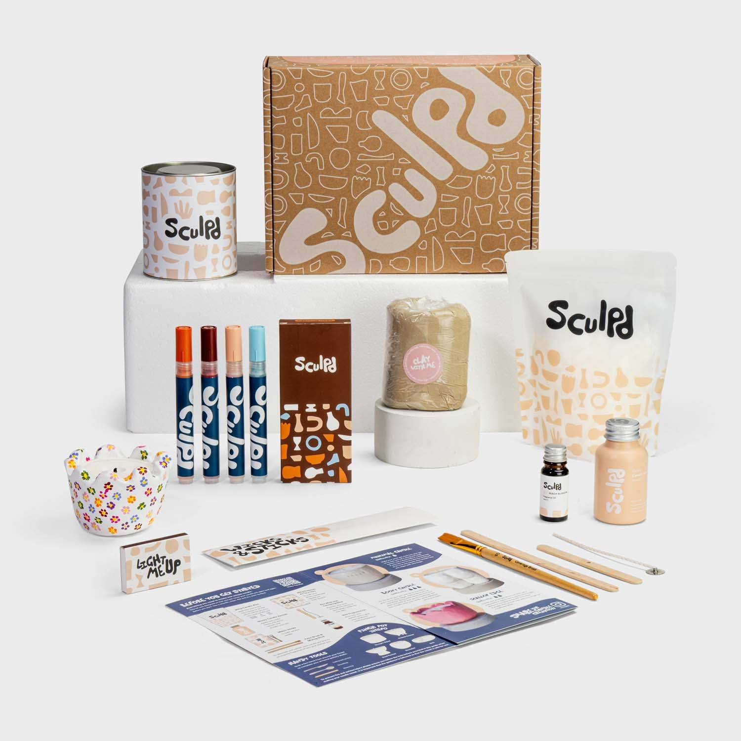 Original Packaging Candle Making Kit for one with Terracotta Pens