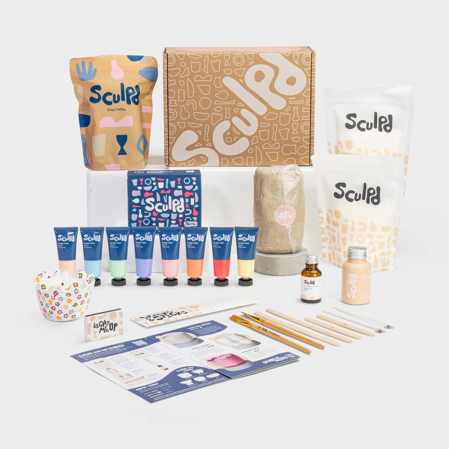 Original Packaging Candle Making Kit for two with Pastel Tones