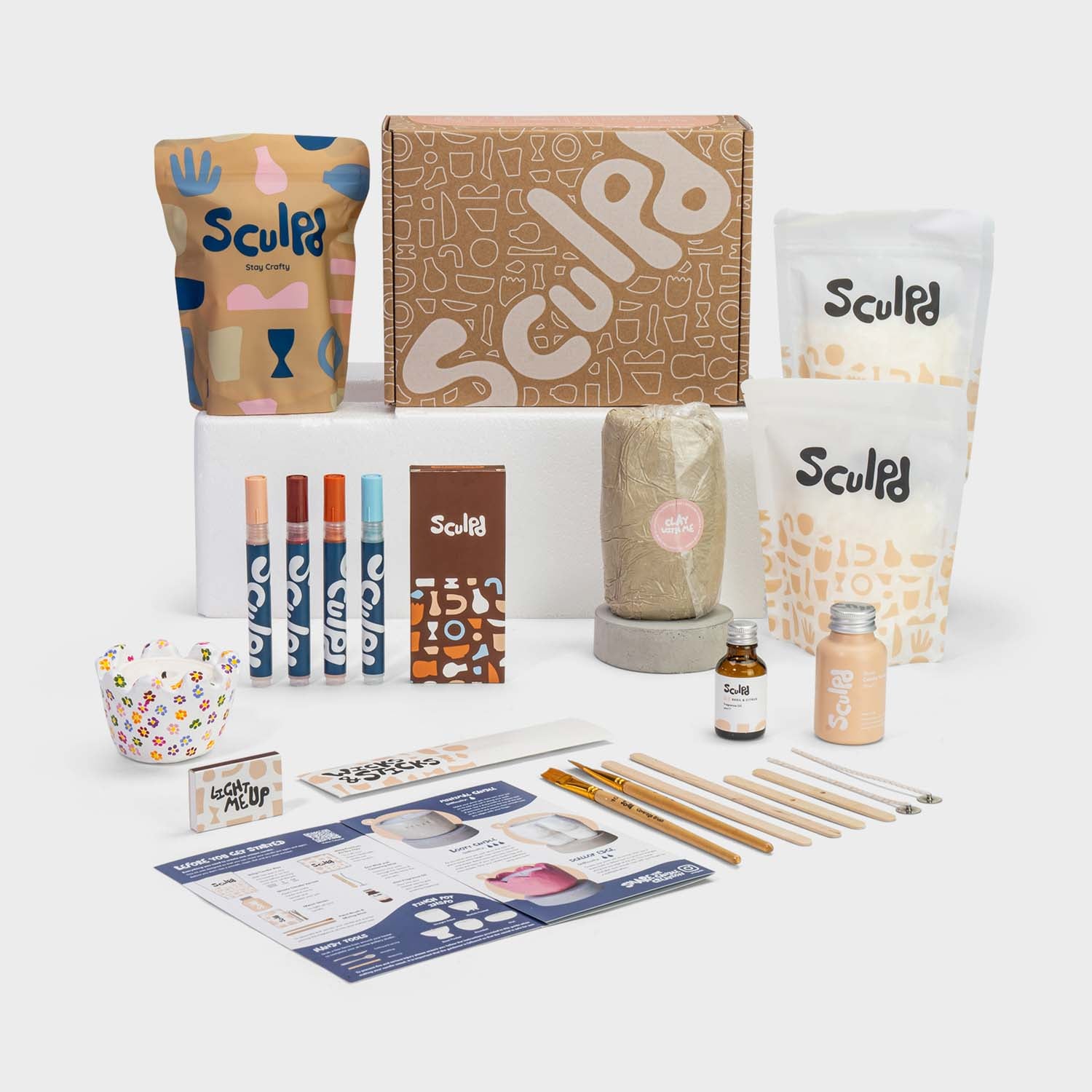 Original Packaging Candle Making Kit for two with Terracotta Pens