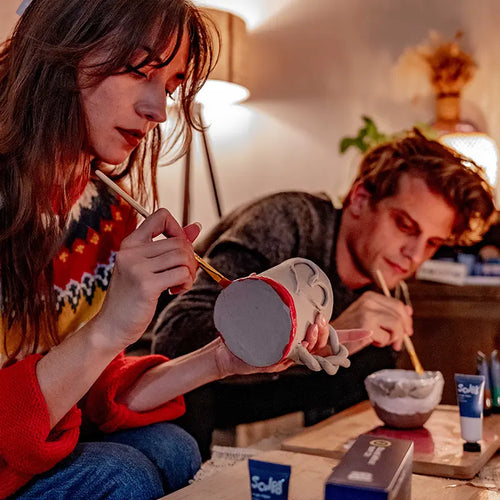 Christmas date night with Sculpd Pottery Kit