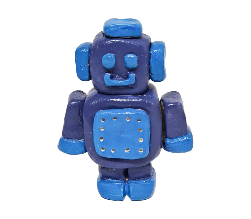 Robot inspired sculpted with Sculpd kids pottery kit