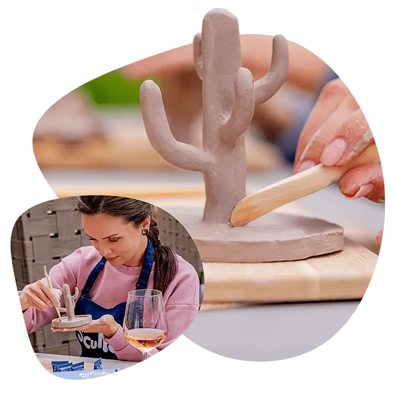 The Summer of Clay & Rosé at home pottery studio