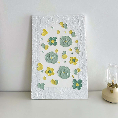 Textured art kit flowers