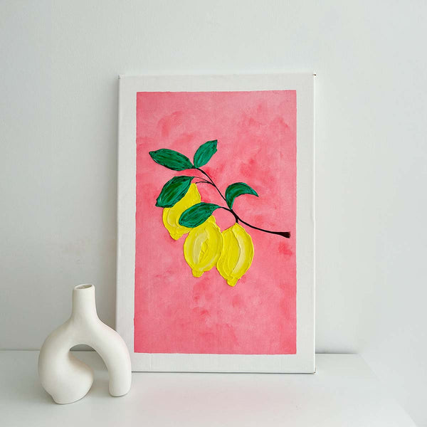 Textured art kit lemons
