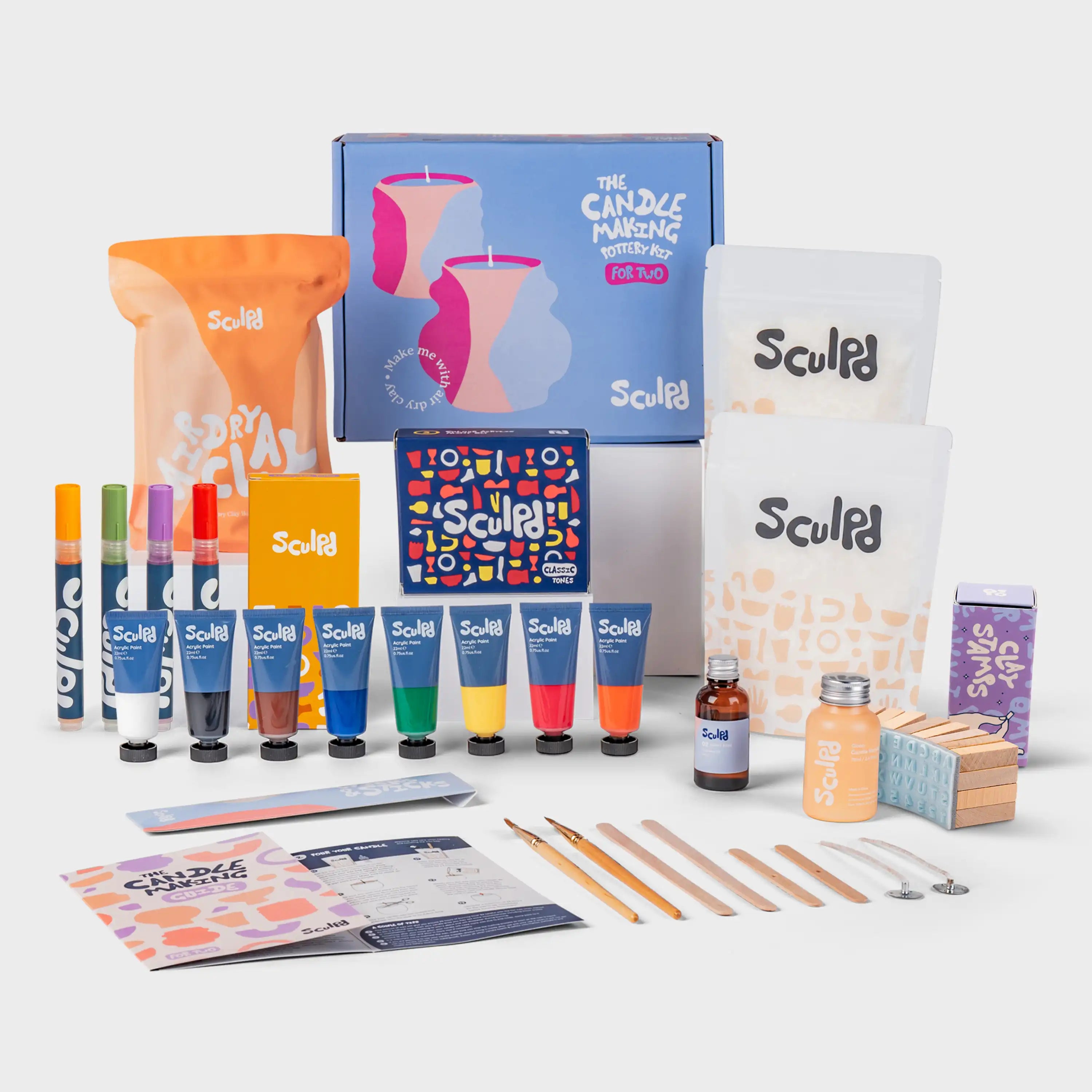 Ultimate candle bundle and Classic paints with Bloomsbury pens and Clay letter stamps