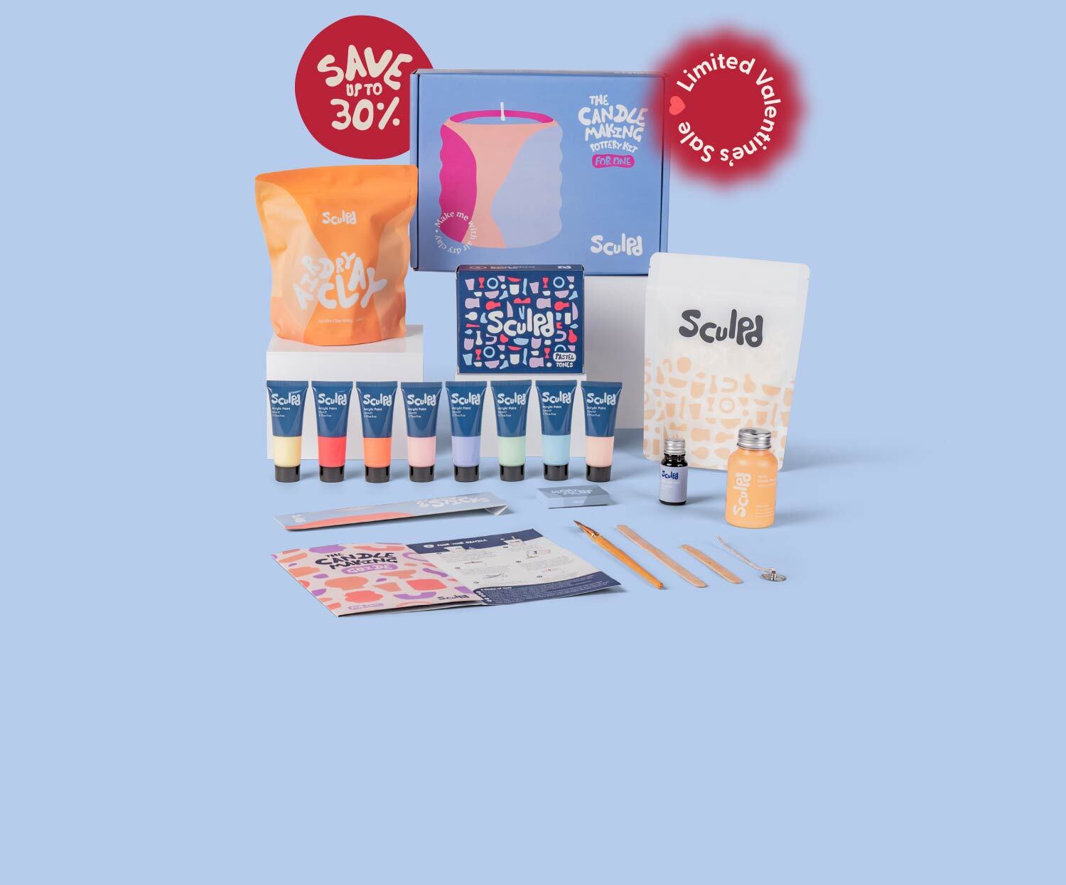 Sculpd Candle Making Collection Tile Banner with Valentines Limited Sale icon