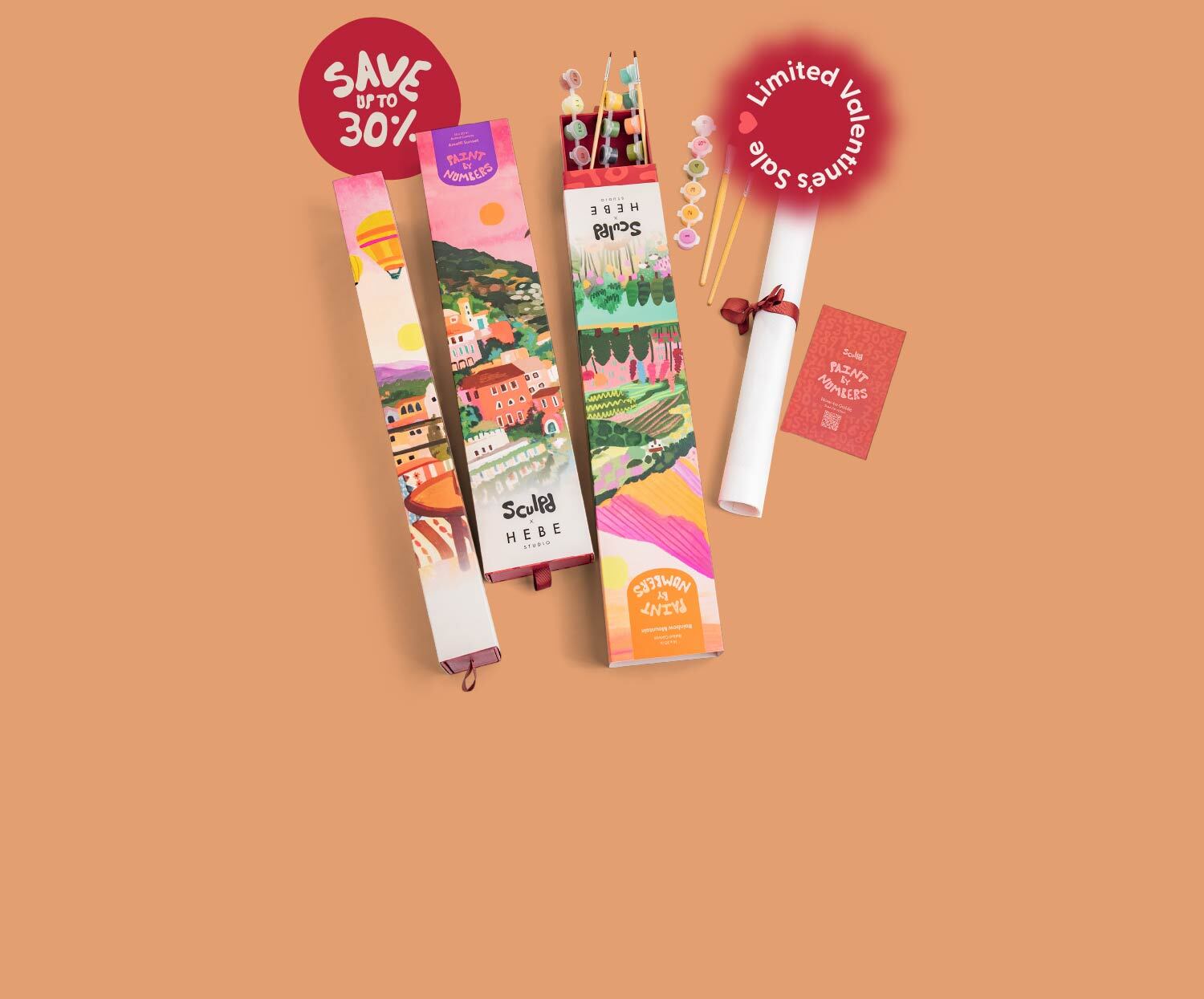 Sculpd Paint by Numbers Collection Tile Banner with Valentines Limited Sale icon